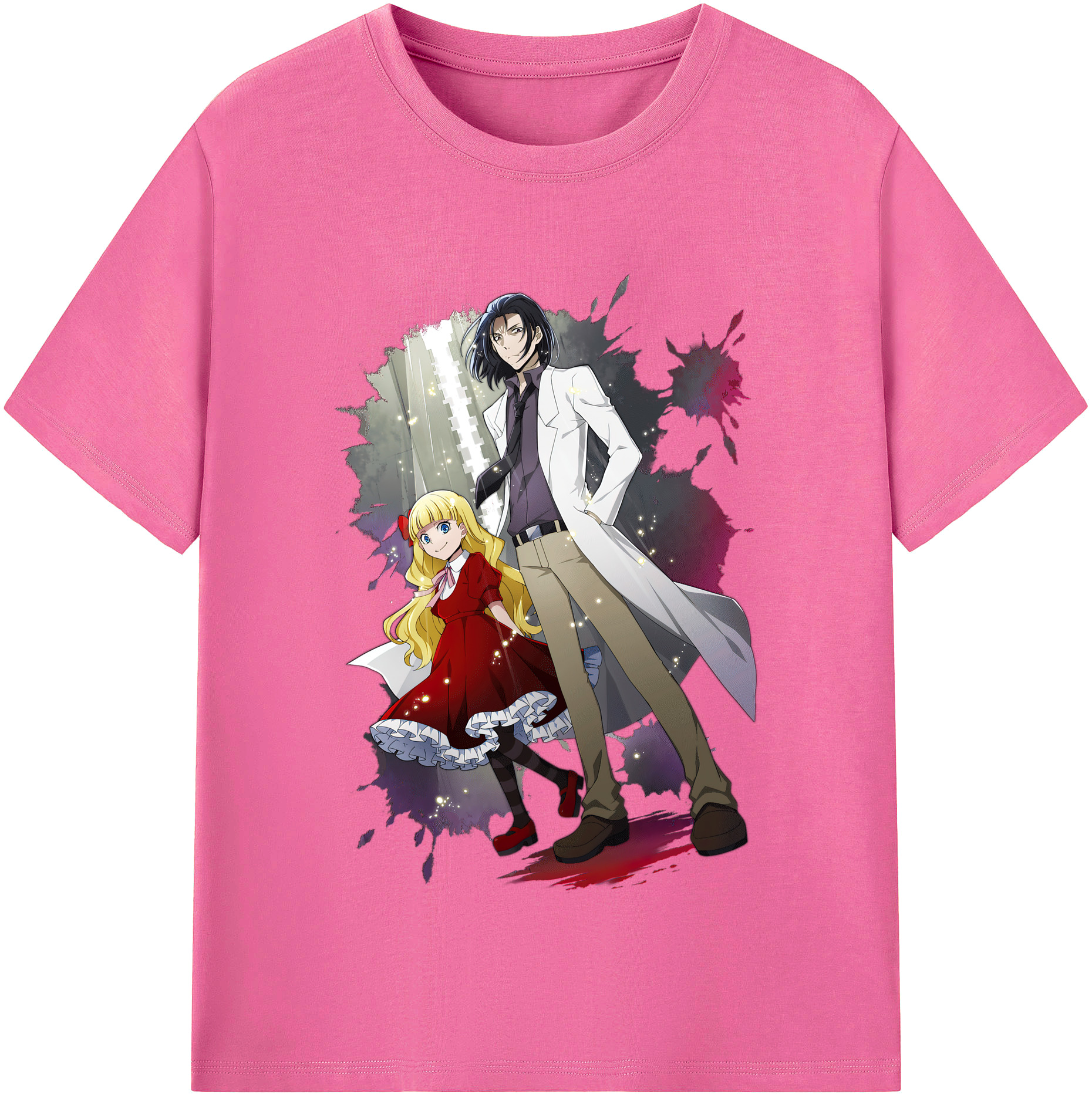 （画像用） 文豪ストレイドッグス Bungo Stray Dogs レディースカジュアルプリントTシャツ（綿100％）